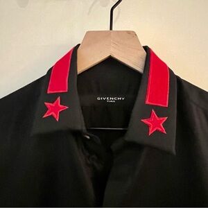 Givenchy Black Top with Red Star Detail